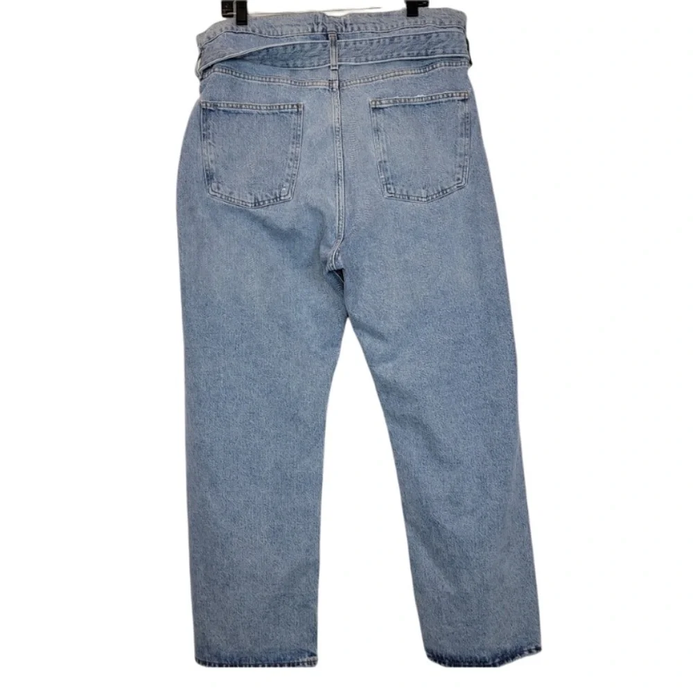 Agolde Reworked 90's Cinched Paperbag High Rise Straight Jean In Revival… - Picture 3 of 9